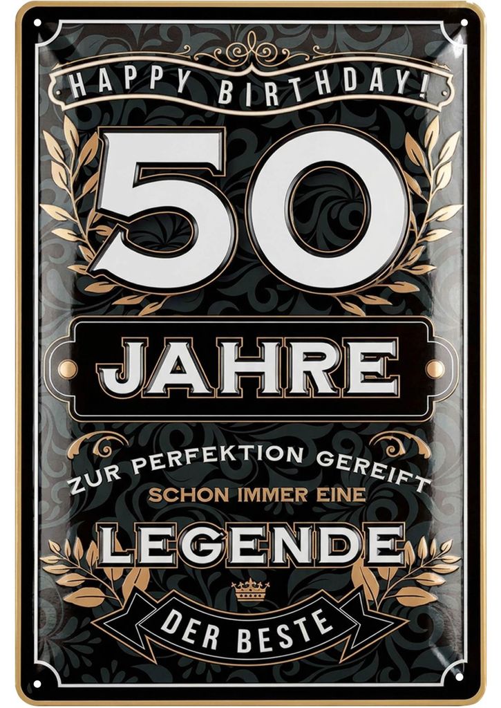 Blechschild 50 Schild Geburtstag - 50 JAHRE LEGENDE - Produktbild 