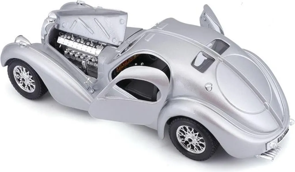 Réplique Bugatti Atlantic 1/24 Bburago : Qualité et Précision Argentée - 12