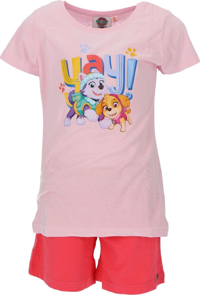Paw Patrol Shortama - Maat 122/128 - Roze