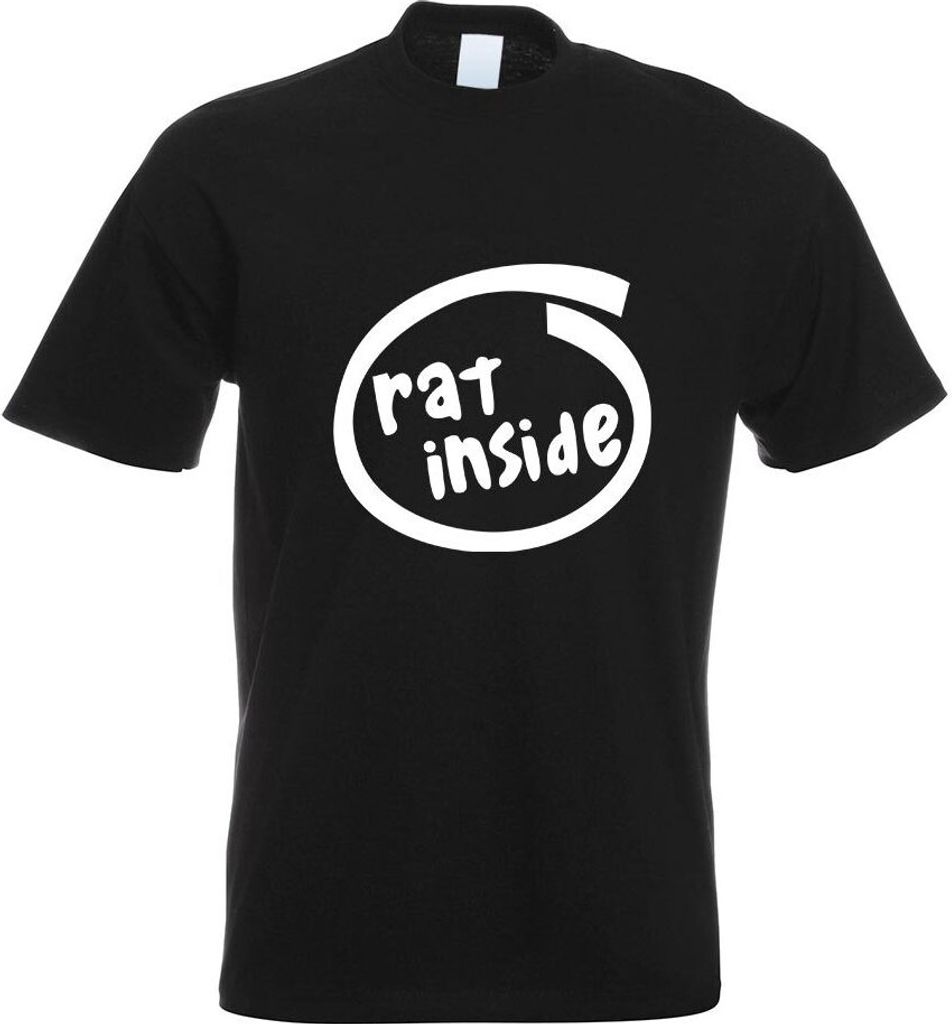 Kiwistar - T-Shirt - schwarz - Rat Inside Motiv Bedruckt Funshirt Design Print - mit Motiv Bedruckt - Funshirt Design - Sport - Freizeit - Herren - XL