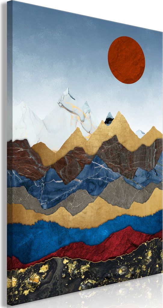 Italienischer Leinwand Leinwandbild - Colombia's Heart (1 Part) Vertical 40x60 cm Abstrakt c-A-0174-b-a