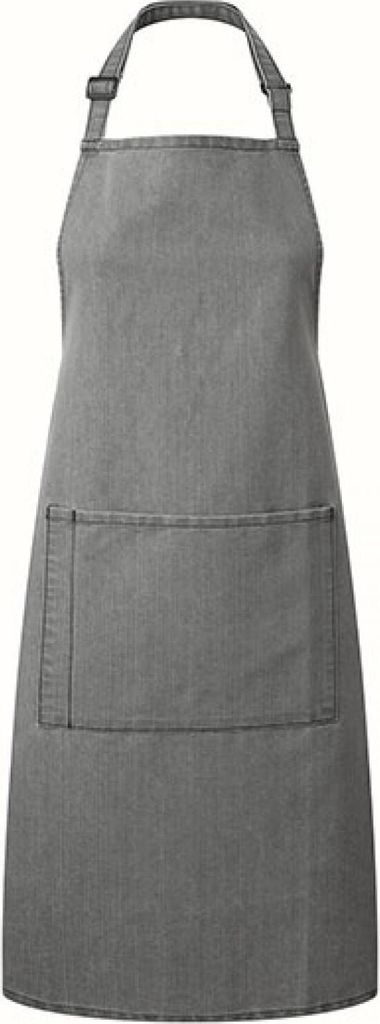 Premier Workwear PR154 | Colours Bib Apron With Pocket - 72 x 86 cm - Waschbar bis 60 - Farbe: Grey Denim (ca. Pantone Cool Gray 10C) - Größe: 72...