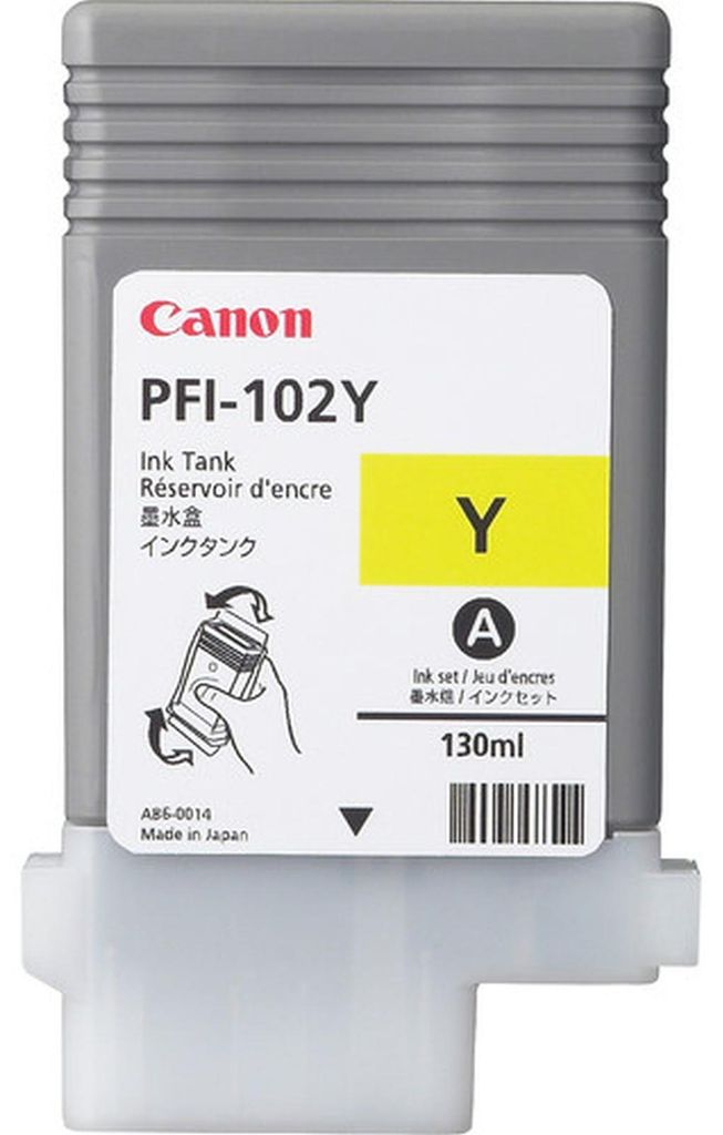 Canon Tintenpatrone PFI-102Y gelb (ca. 740 Seiten)