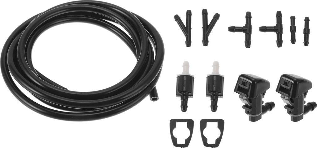 Windschutzscheiben-Waschdüsen-Kit für Toyota Nr. 85381AE020 mit Dichtungen, T-Schlauchanschluss, geradem Schlauchanschluss, Y-Schlauchanschluss, ...
