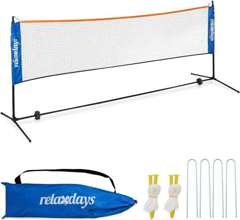 Filet de badminton à hauteur réglable pour jardin, plage et camping