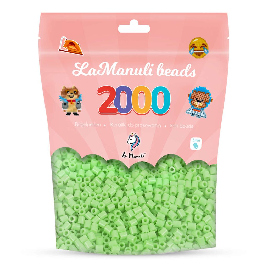 La Manuli 2000 Midi perles à repasser vert clair Ø 5 mm Image du produit 