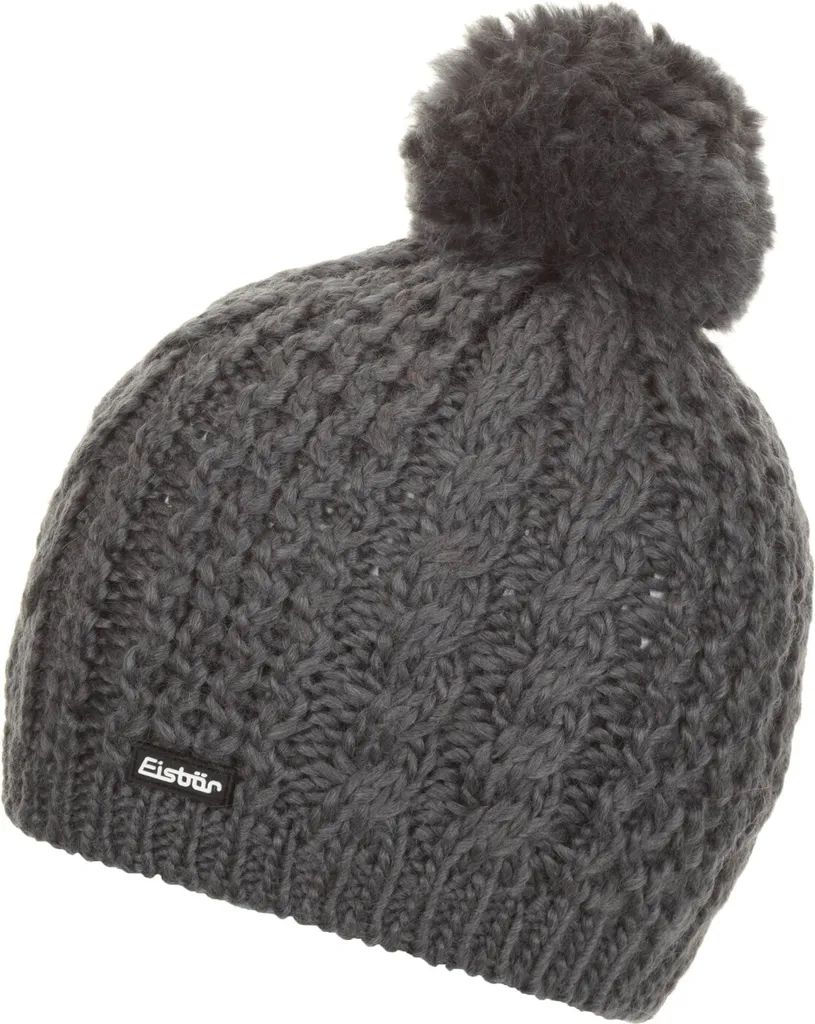 Bonnet chaud Eisbär Afra Pompon MÜ Anthracite contre le froid et vent - 2