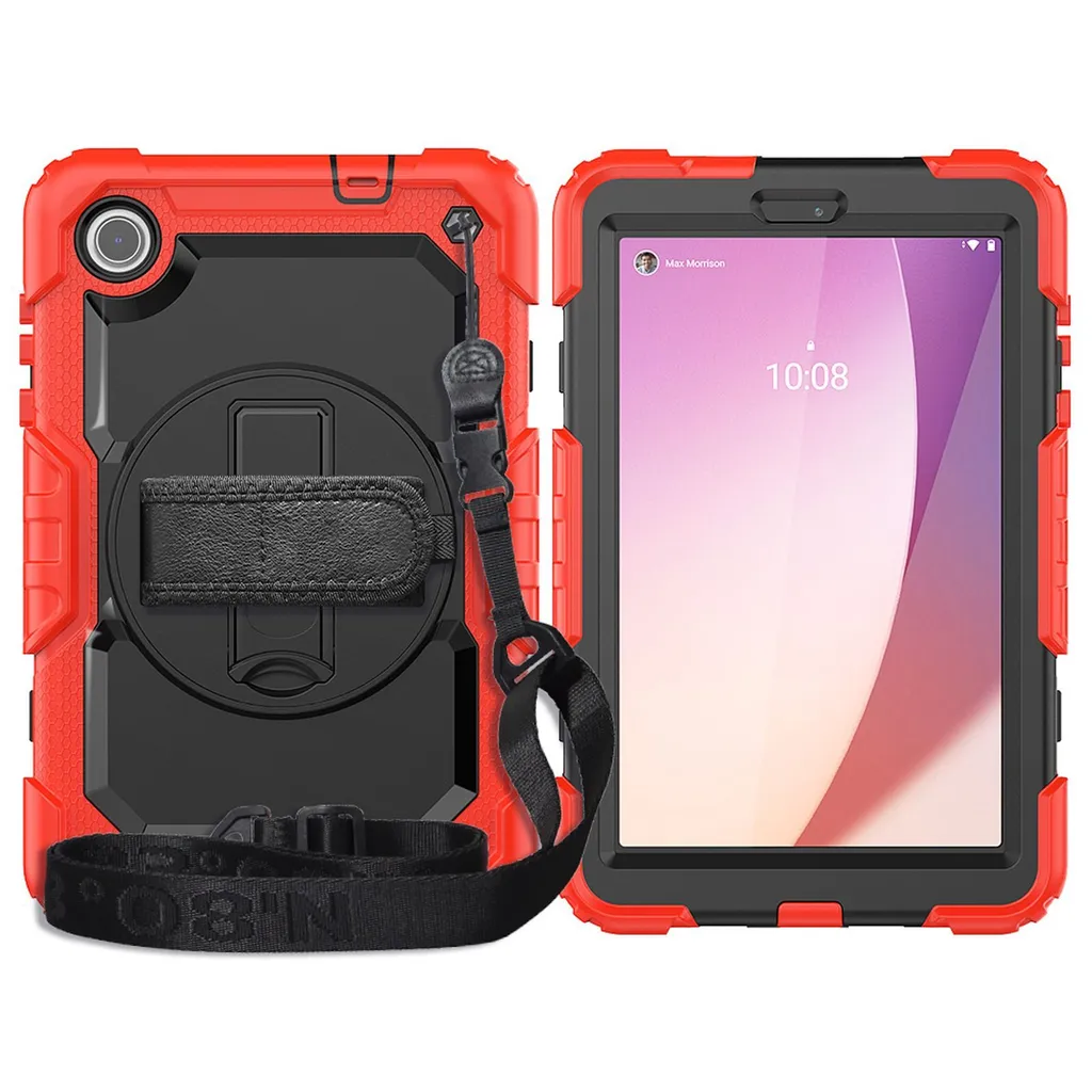 Protection Lenovo Tab M8 4th Gen antichoc avec Support et Pack 4-en-1