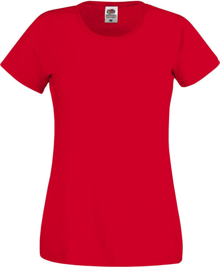 Fruit of the Loom 61-420-0 | Damen Original T Lady-Fit / Belcoro Garn - Farbe: Red - Größe: XXL