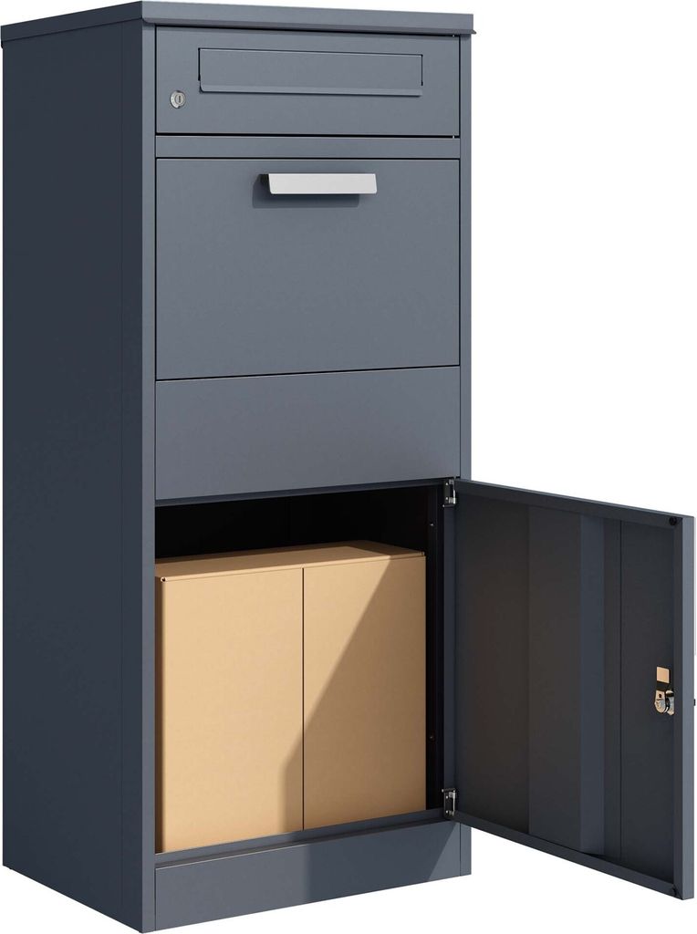 Toboli Paketkasten Anthrazit 500 x 370 x 1120 mm, Paketbox Produktbild 