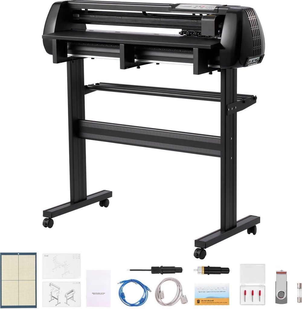 Vinyl-Schneideplotter - Plotter-Set - 87 cm Zufuhrbreite - Doppelklingen - LED-Anzeige - Inkl. Schneidesoftware - Kompatibel mit Windows und macOS