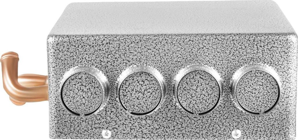 Auto-Innenraumheizung 12V - 4-Wege Heizer - Schnelles Aufheizen - Tragbar - Auslass Ø 4 cm - Schlauch 23,5 cm - 28×23×10 cm - Grau