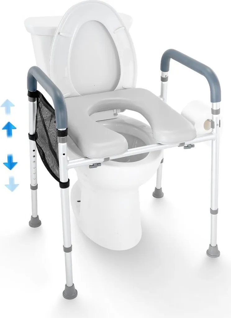 Rialzo WC Universale Regolabile 25cm | Supporto 158kg Alta Qualità