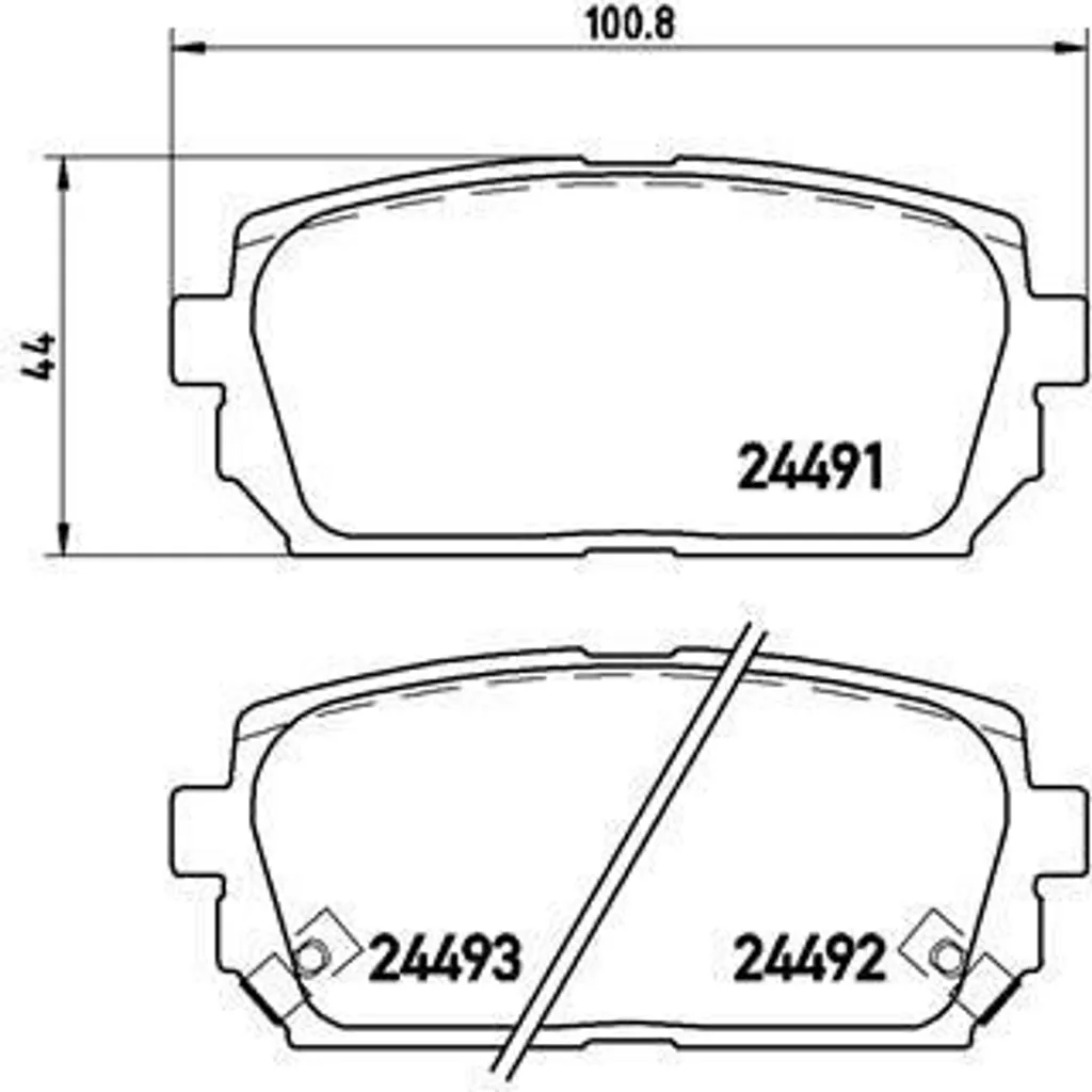 Plaquettes de Frein Arrière pour Carens III Brembo P30040 Qualité OE
