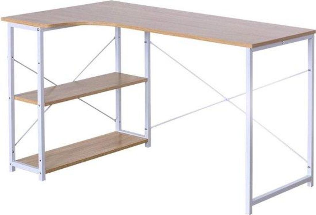Holz-Eckschreibtisch L-Form 120x74cm robust modern