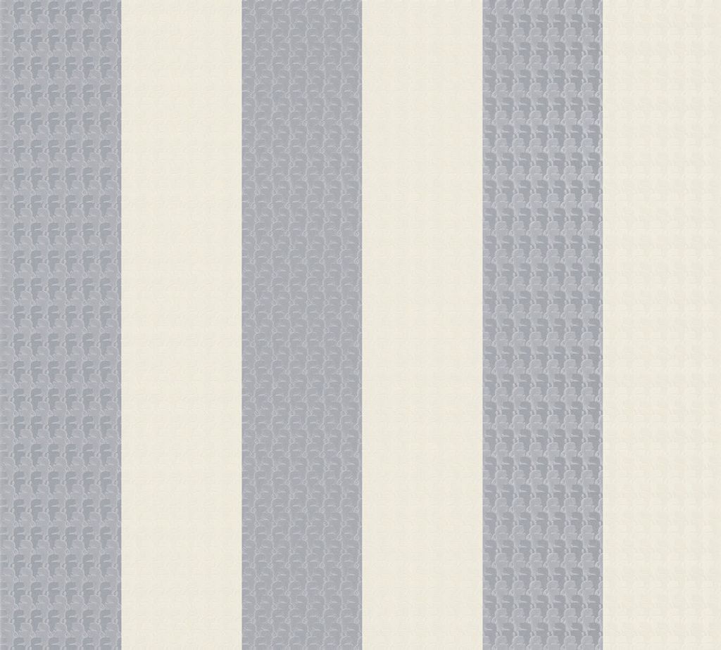 Karl Lagerfeld Wallpaper Designertapete Stripes Luxustapete Vliestapete grau weiß creme 10,05 m x 0,53 m