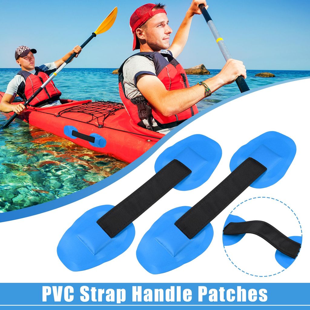 2 Stück Universal PVC Strap Griff Patches Tragegriff Blau