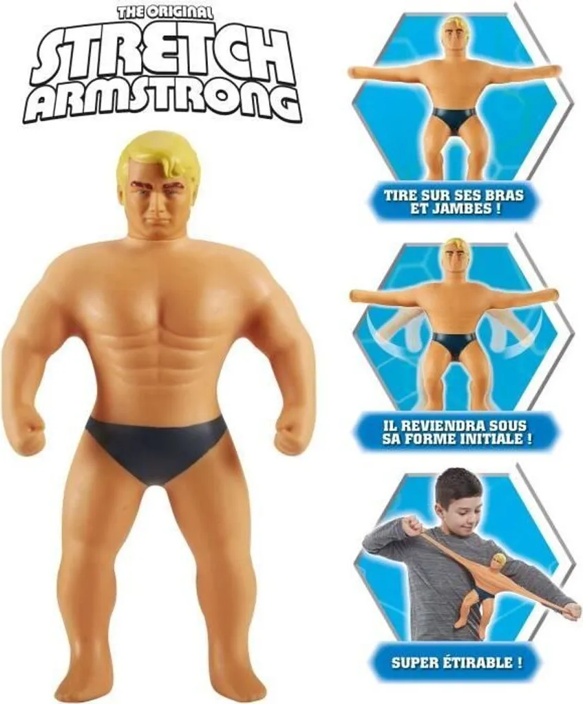 Figurine Stretch Armstrong 25 cm - Pour s'étirer et s'amuser sans limite