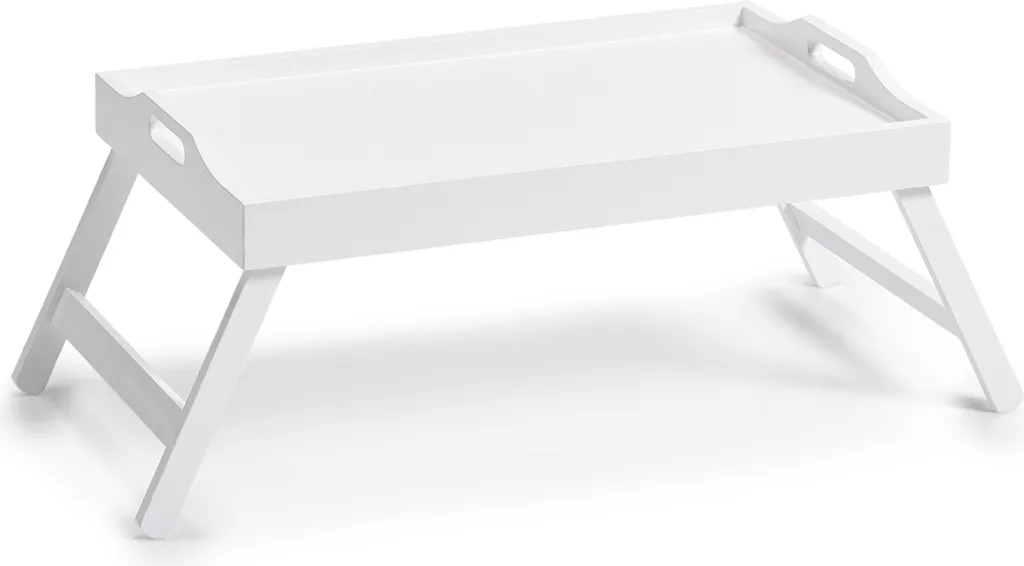 Table pliante universelle en MDF blanc avec pieds rétractables