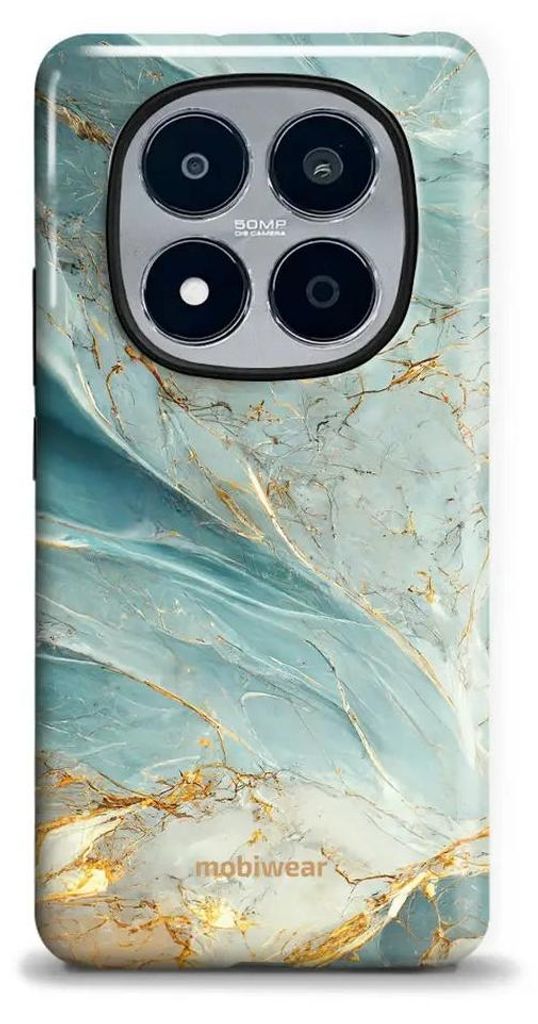 Handyhülle für Xiaomi POCO M8 Pro 5G, Mobiwear Elite Pro, Adern des Azur