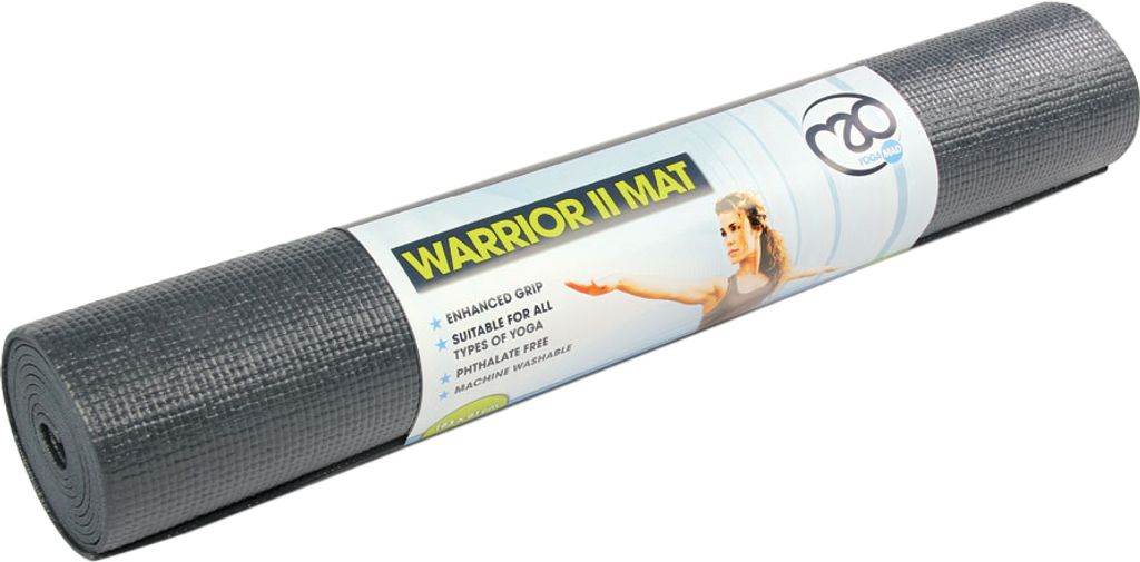 Yoga-Mad - Yogamatte "Warrior II" MQ773 (61 cm x 183 cm x 6 mm) (Graphit)