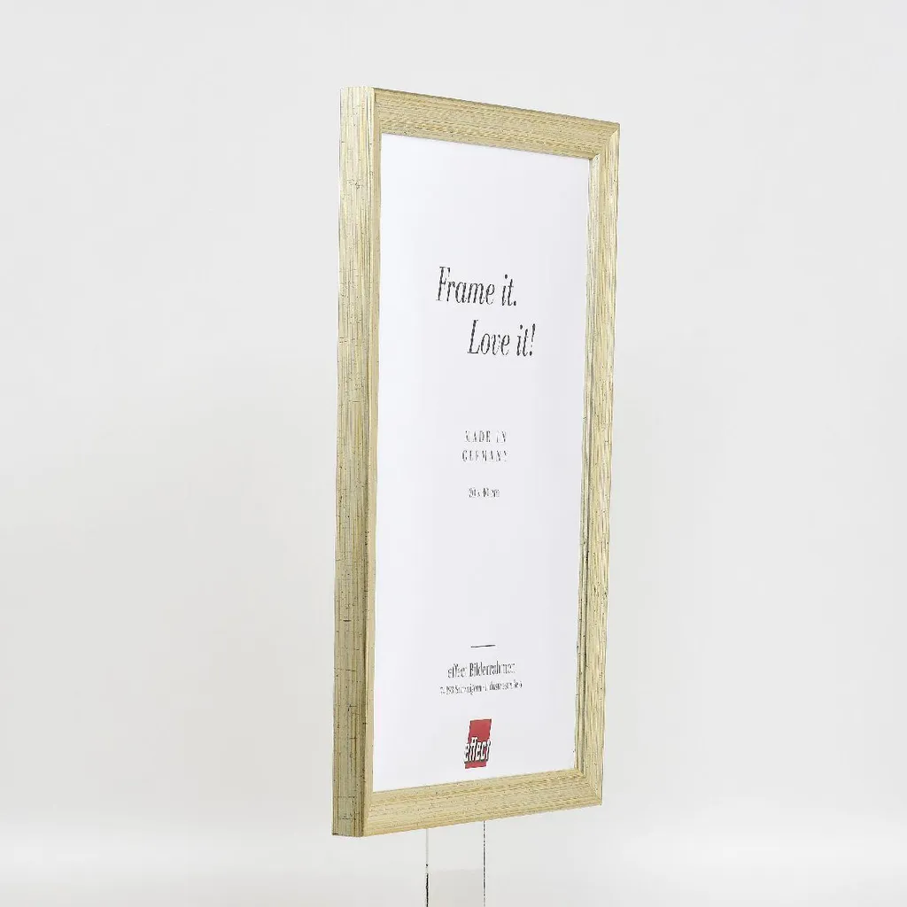 FRAMO 35mm Cornice per Immagini 58 x 35 cm | Grigio Sfocato | Cornice in MDF Fatta a Mano con lastra di Vetro Artificiale antiriflesso a Prova di Rottura e Robusta Parete