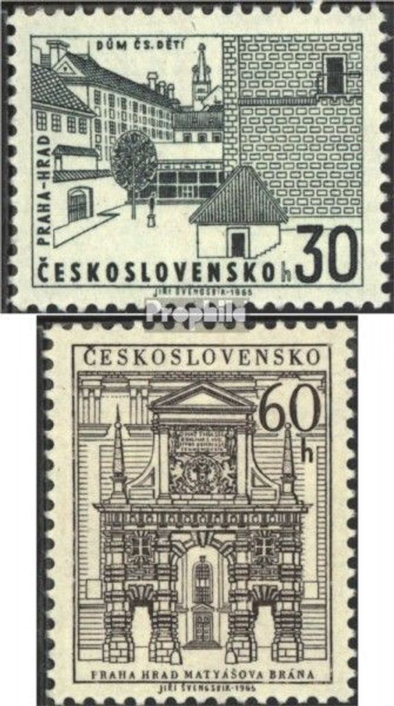 Briefmarken Tschechoslowakei 1965 Mi 1553-1554 (kompl.Ausg.) postfrisch Prager Burg