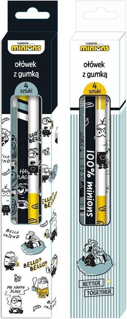 Crayon gomme 4St Minions Image du produit 