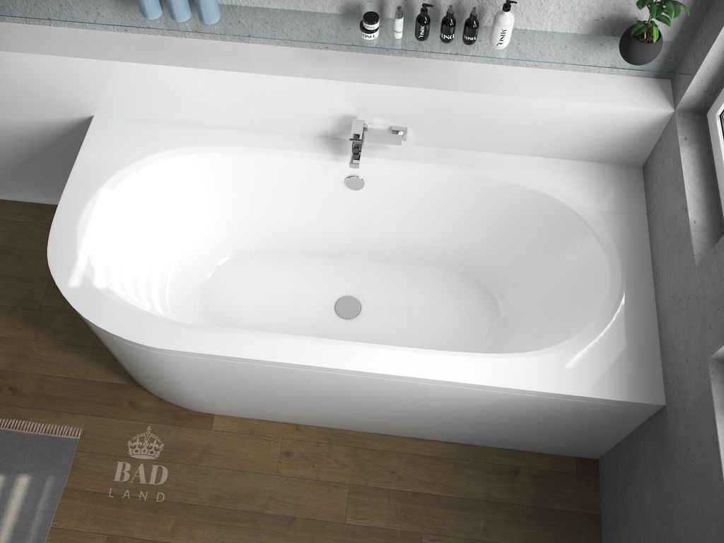 BADLAND Eckbadewanne Rechteck Badewanne Avita RECHTS 170x75 Produktbild 4