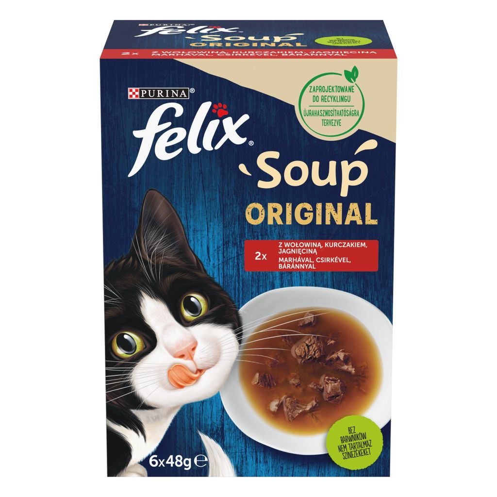 Felix Wiejskie Smaki Zupa dla kota 6 x 48 g Produktbild 