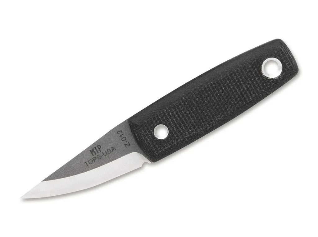 Couteau TOPS Mini Tanimboca Puukko en Micarta avec étui cuir de protection