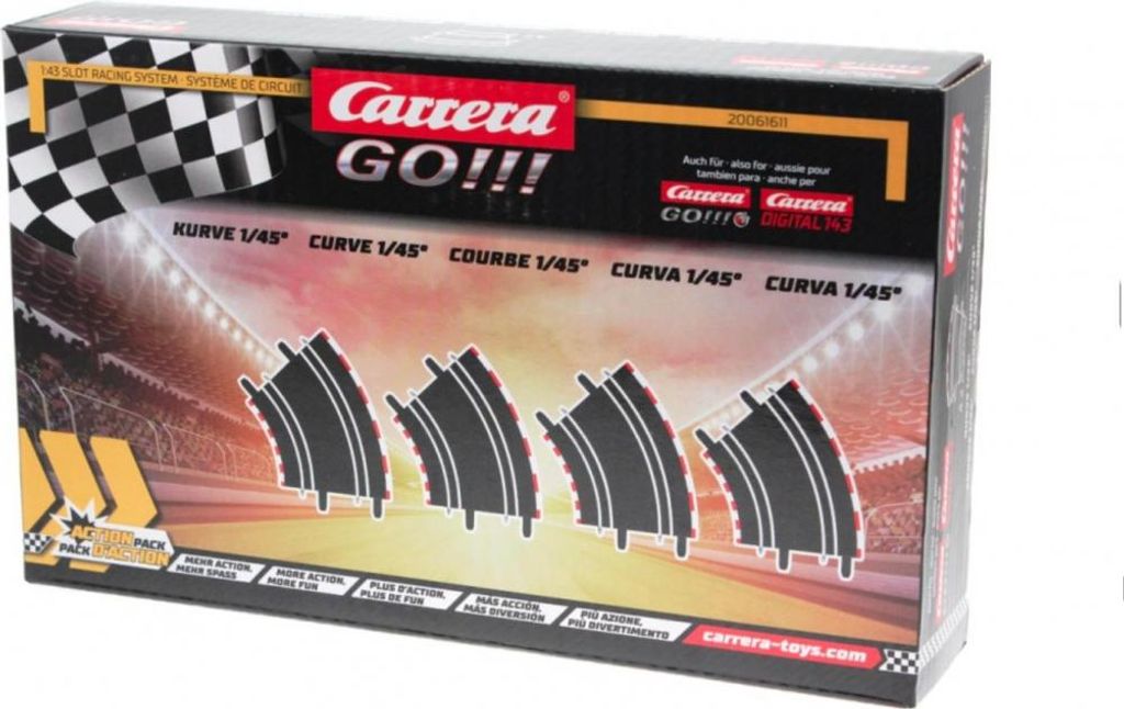Carrera GO  Courbe 1/45°, 1Set Image du produit 