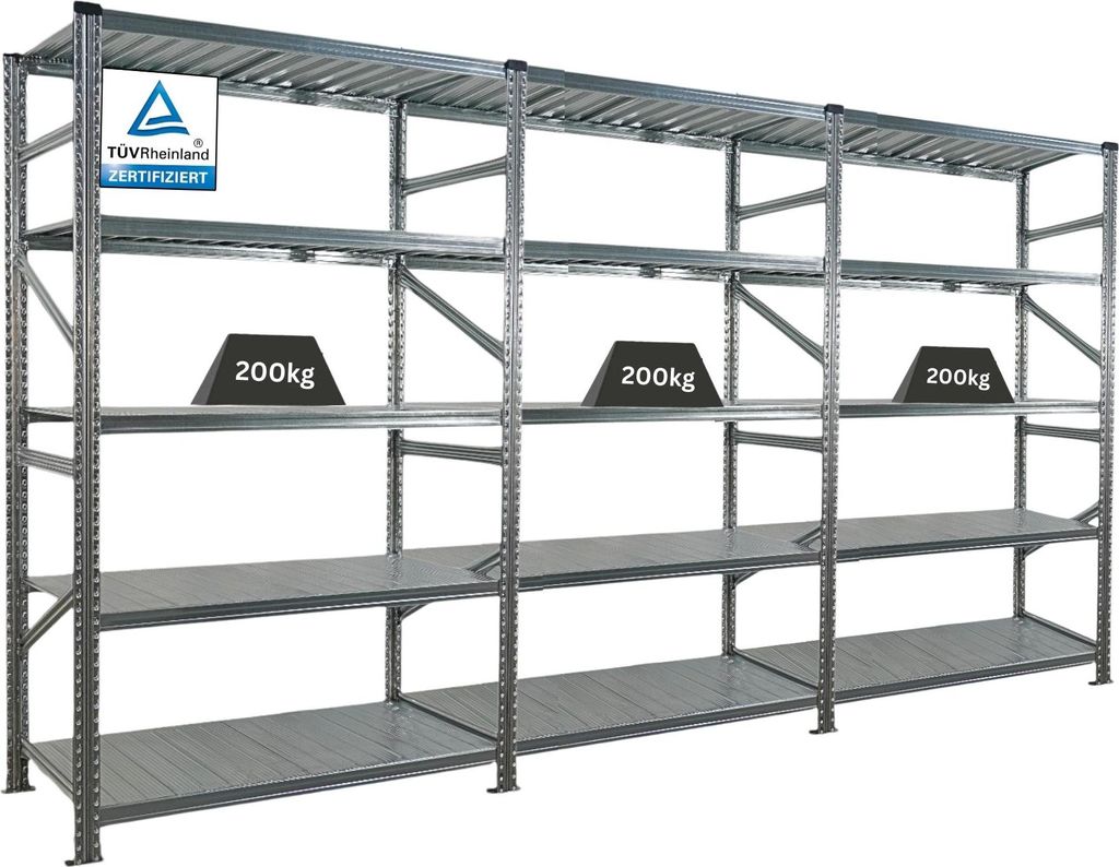 Fachbodenregal PROXIMO mit  Stecksystem | Komplettregal | Produktbild 