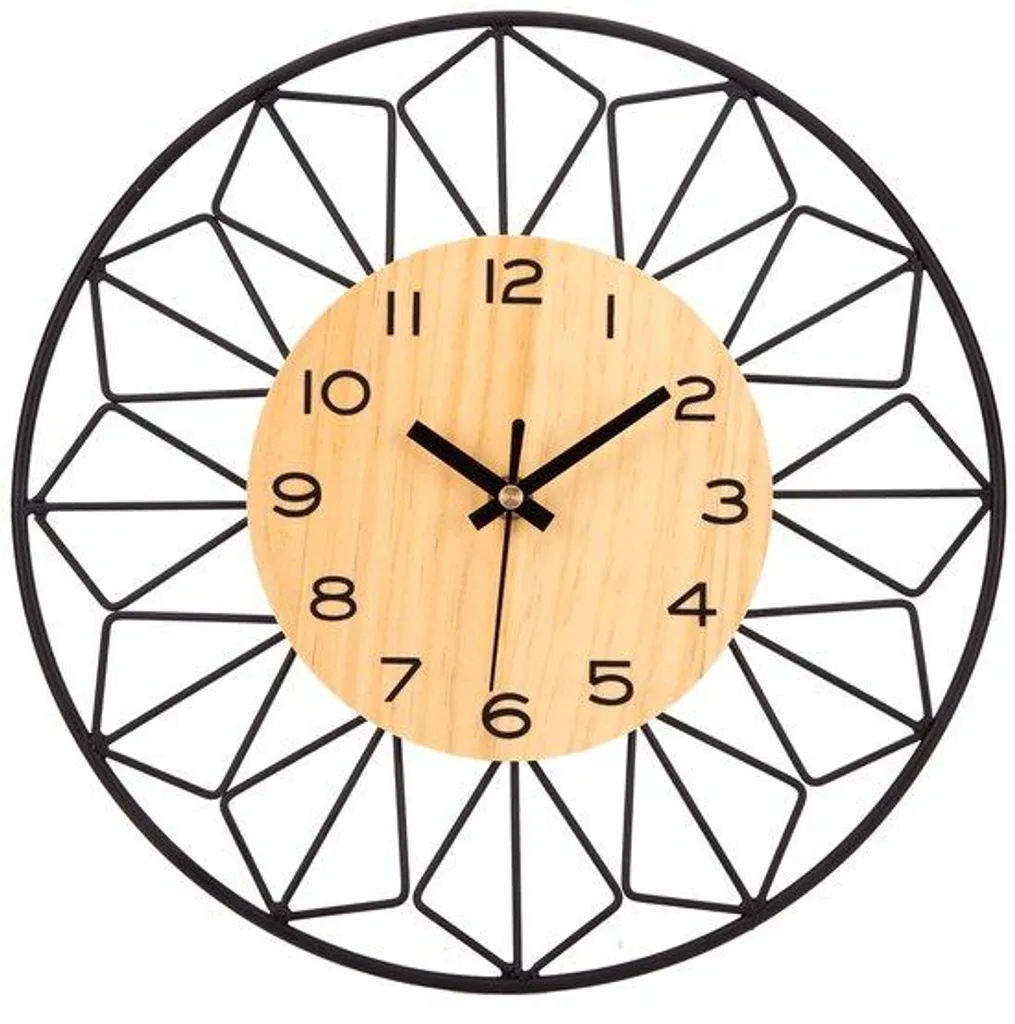 Pendule murale en bois 30x30 cm silencieuse et design carré épuré