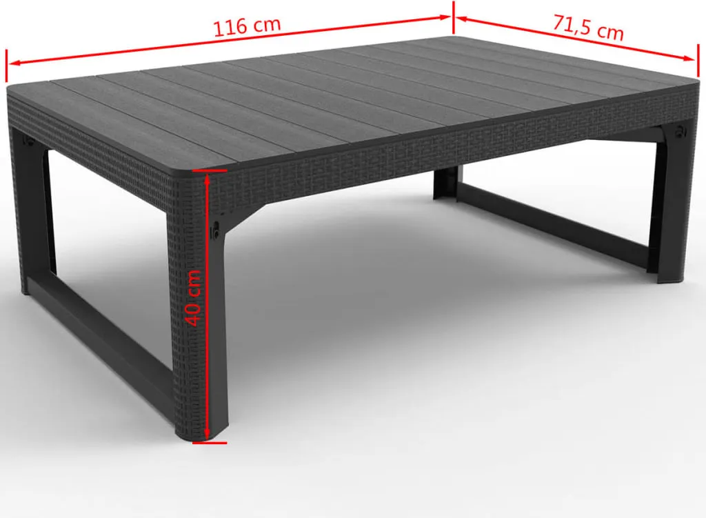 Table de jardin gain de place Allibert Lyon hauteur adaptable