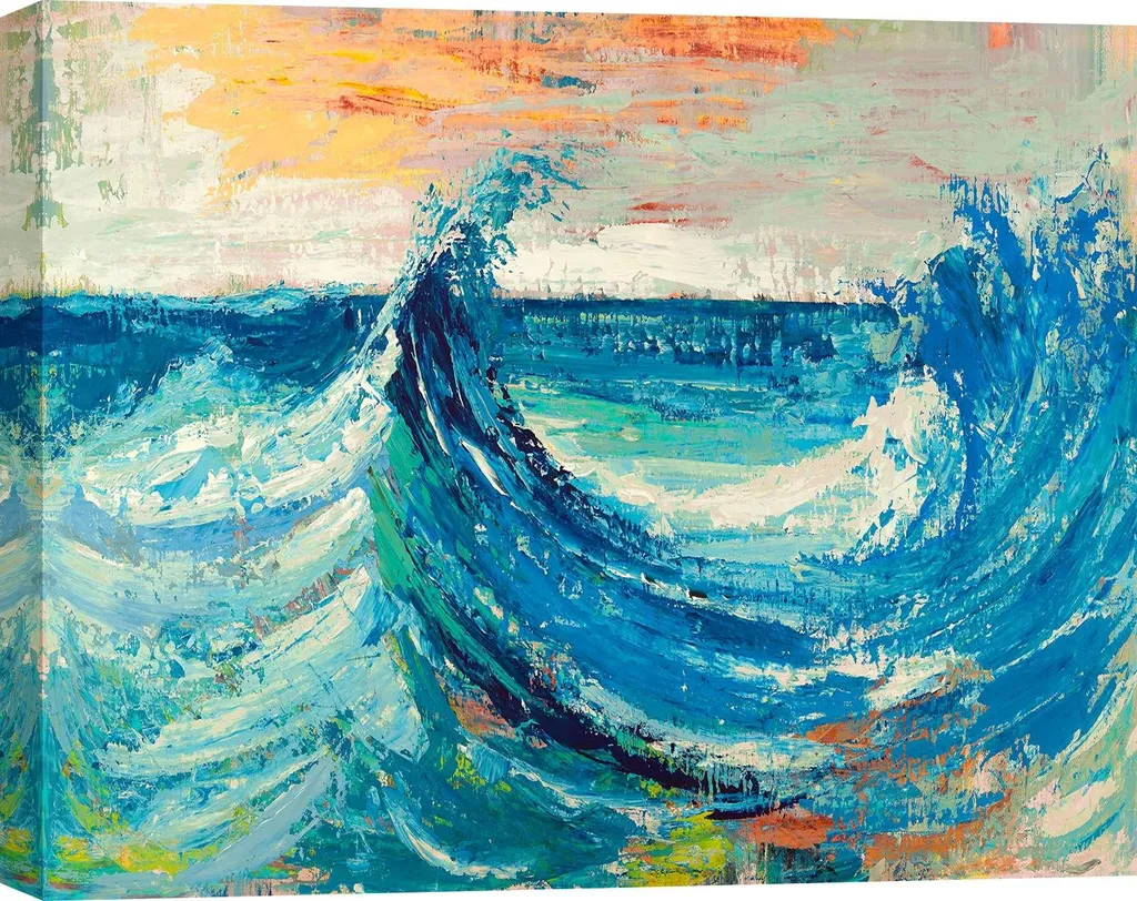 Tableau marin pour salon Mare aperto de Luigi Florio grand format 100x70