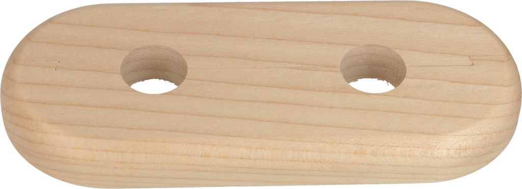STEDO Echtholz-Doppelrosette - Ahorn - Loch: 22 mm x Aussen: 120 x 50 mm