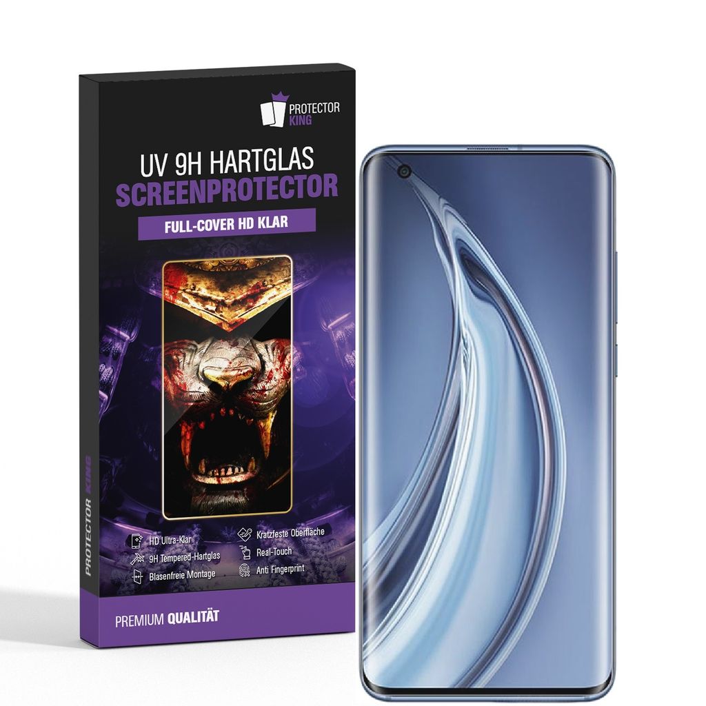 4x UV-Liquid 9H Panzerglas für Xiaomi Mi 10 Pro 3D KLAR echtes Tempered Panzerhartglas Schutzglas Displayschutz Panzerfolie Schutzfolie Screen Pro...