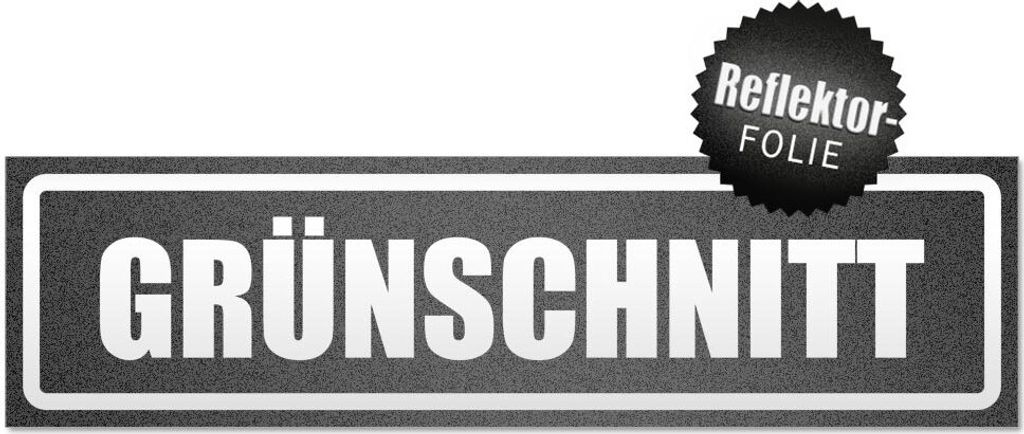 Grünschnitt invertiert Magnetschild Schild magnetisch