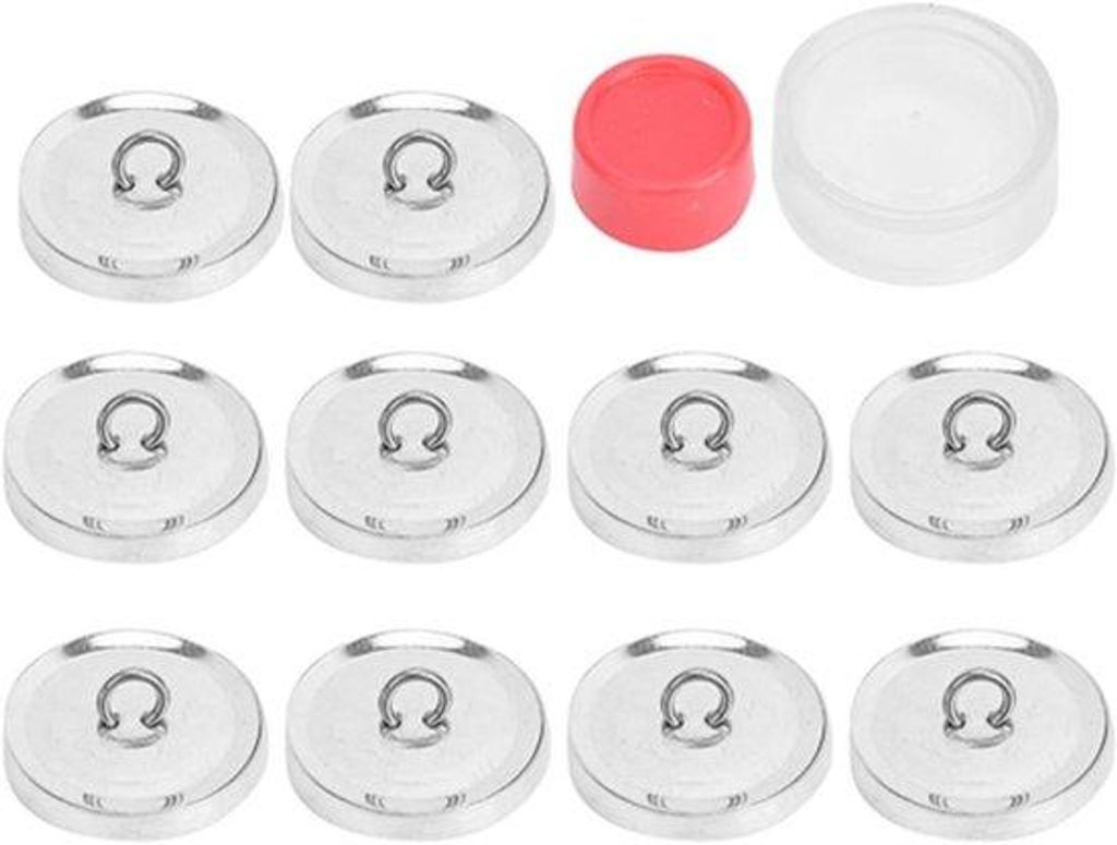 Kunststoff-Handtas Klettset - Runde Klett-Basis für die Herstellung von Klettgurten (25 mm) - Bastelset mit Cover-Buttons