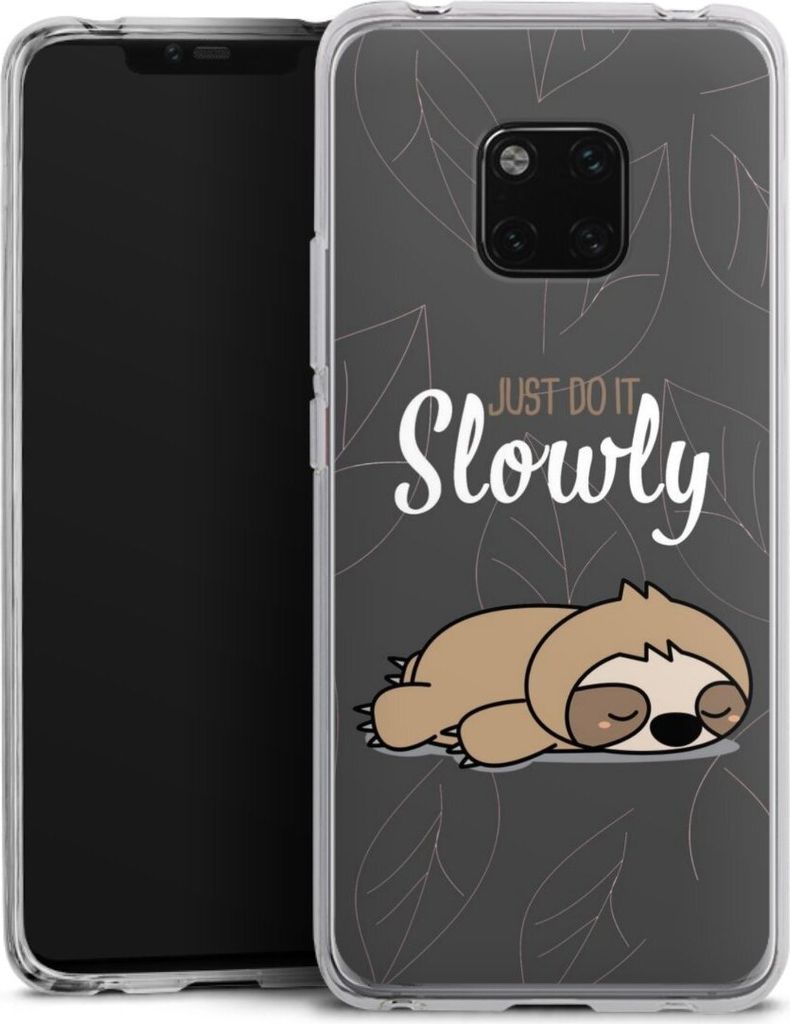 DeinDesign Handyhülle für Huawei Mate 20 Pro Silikon Hülle Case Smartphone Schutzhülle Faultier Sprüche lazy sunday