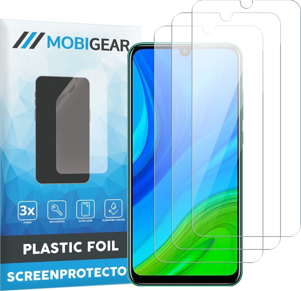 Mobigear Huawei P Smart (2020) Displayschutz Schutzfolie - Hüllenfreundlich (3er Pack)