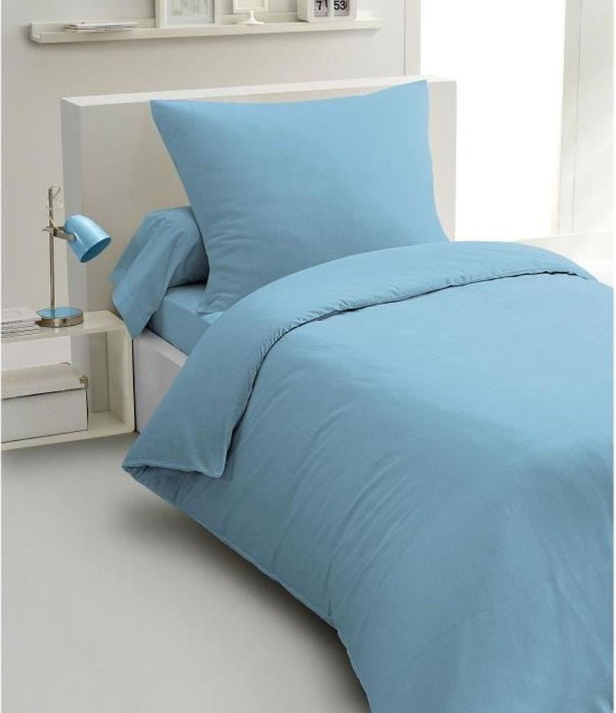 2-teiliges Bettwäscheset HP72068 – 82 g Mikrofaser – 140 x 200 cm – Himmelblau