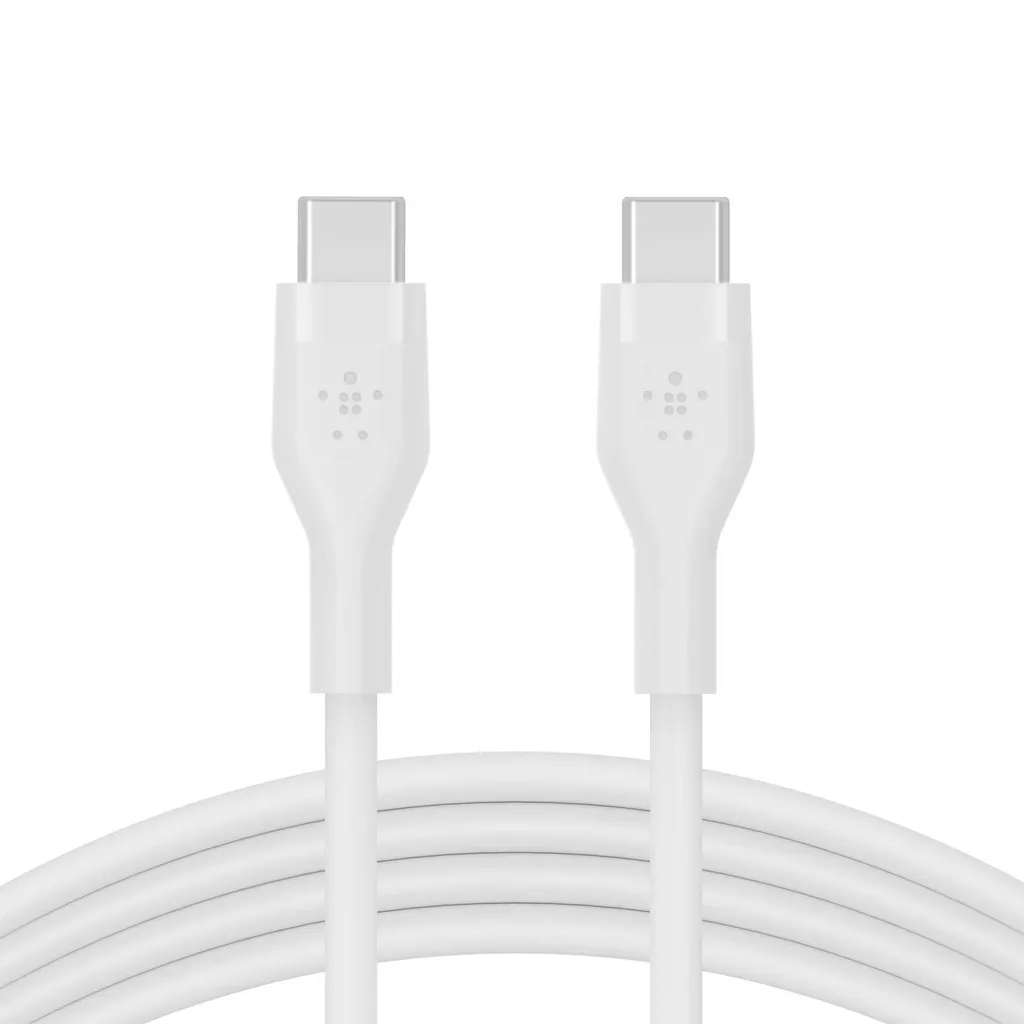 Câble de charge USB-C souple en silicone 60W 1m Belkin Flex Noir Durable