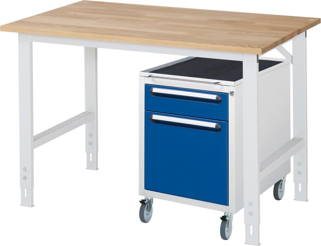 Rau Arbeitstisch Tom höhenverstellbar KM08, B1250xT800xH760-1080mm, B-Platte-25mm