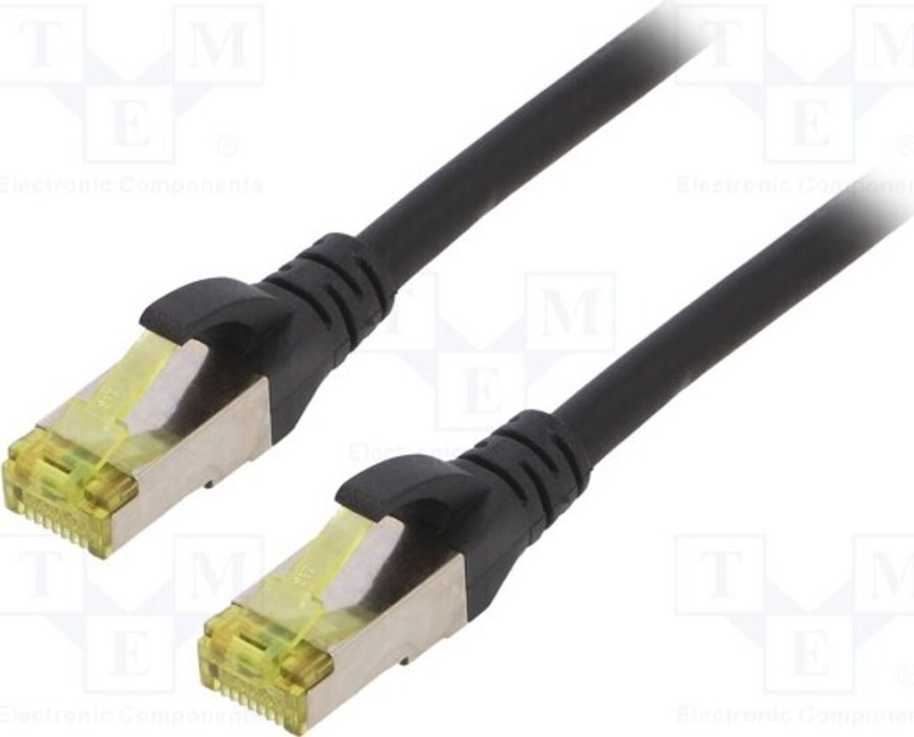 1x schwarz 6a 2 DK-1644-A-0025/BL RJ45-Kabel 0,25m Cu