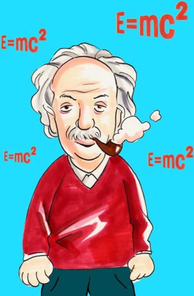Effekt-Postkarte Wackelbild 'E=mc2 Einstein'