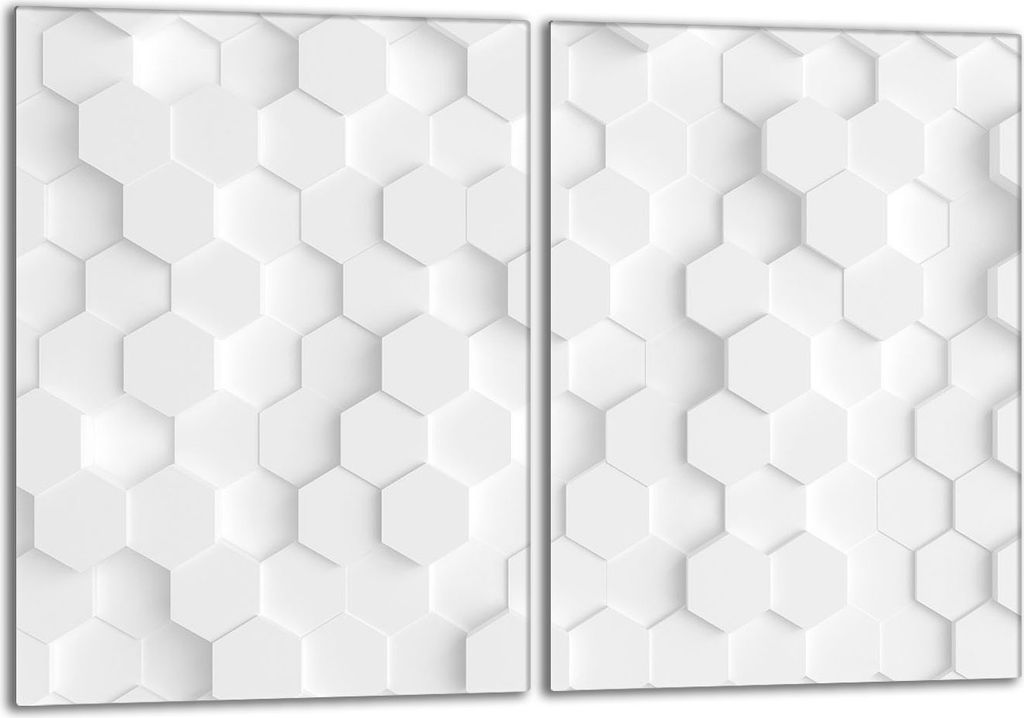 Glasschutzplatte für Herd 2x40x52 Weiß