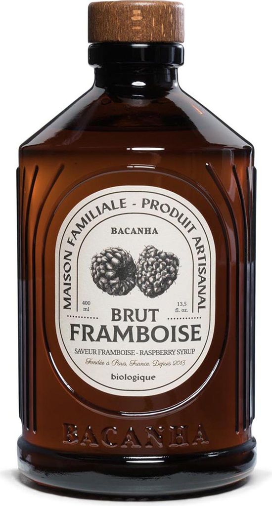 Bacanha Sirop Brut Framboise 400ml – -Himbeer-Sirup mit -Rohrzucker