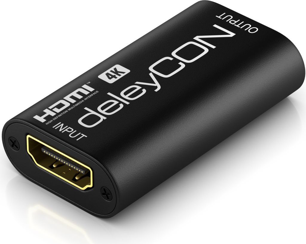 deleyCON HDMI Repeater Signal Verstärker HDMI Verstärker 4K Produktbild 